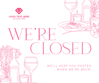 Luxurious Closed Restaurant Facebook Post