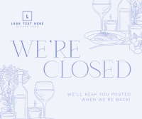 Luxurious Closed Restaurant Facebook Post