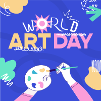 Quirky World Art Day Instagram Post