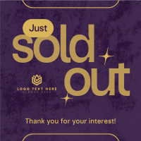 Sold Out Minimalist Instagram Post Design