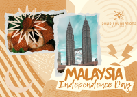 Quirky Collage Malaysia  Postcard Image Preview