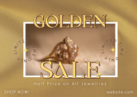 Jewelry Sale Linen Postcard Design