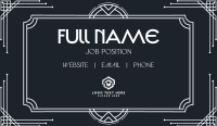 Modern Art Deco Business Card