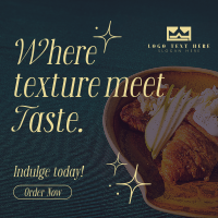 Taste Meets Texture Instagram Post Design