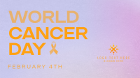 Minimalist World Cancer Day Animation