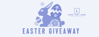 Floral Easter Bunny Giveaway Facebook Cover Design