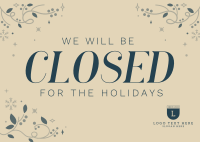 Closed for Christmas Postcard