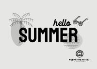 Hello Summer Postcard Image Preview