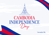 Rise Cambodian Flag Postcard Design