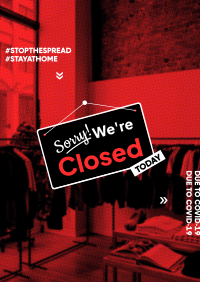 We're Closed Sign Flyer