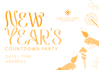 New Year Countdown Postcard Design