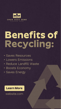 Recycling Benefits Instagram Reel Image Preview