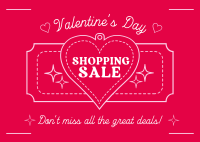 Minimalist Valentine's Day Sale Postcard