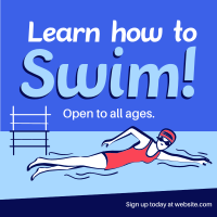 Summer Swimming Lessons Linkedin Post