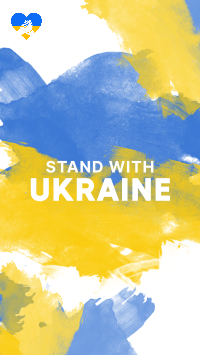 Stand with Ukraine Paint Instagram Story