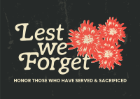 Service and Sacrifice Postcard