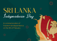 Sri Lankan Flag Postcard Design