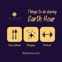 Earth Hour Activities Instagram Post
