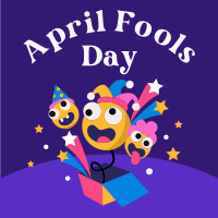 Quirky April Surprise Box Linkedin Post Design