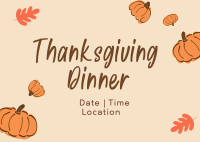 Thanksgiving Dinner Postcard Image Preview