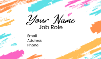 Flashy Brush Strokes Business Card