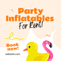 Party Inflatables Rentals Linkedin Post Design