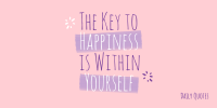 Key To Happiness Twitter Post