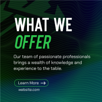 Passionate Professionals Offerings Instagram Post Design