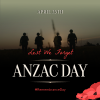 Silhouette Anzac Day Instagram Post