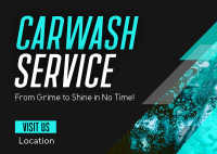 Cleaning Car Wash Service Postcard