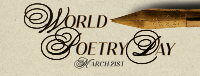 World Poetry Day Pen Facebook Cover Design