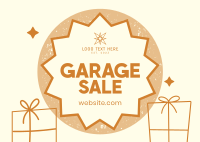 Garage Sale Ad Postcard