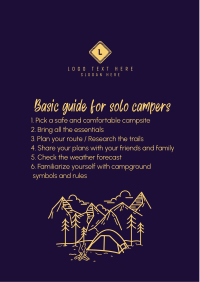 Guide for Solo Campers Flyer