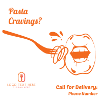 Pasta Cravings  Instagram Post Design