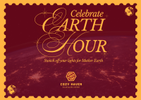 Modern Nostalgia Earth Hour Postcard