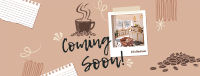 Polaroid Cafe Coming Soon Facebook Cover Design