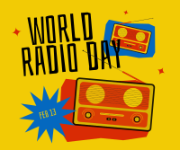 Happy World  Radio Day Facebook Post