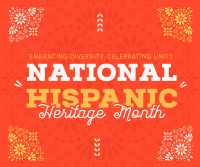 Hispanic Heritage Month Patterns Facebook Post