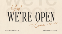 We're Open Animation