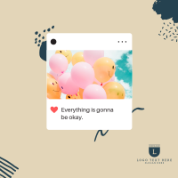 Dear Self Be Happy Instagram Post Design