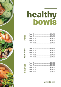 Healthy Bowls Menu Design