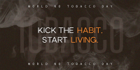 No Tobacco Day Typography Twitter Post