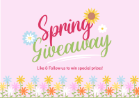 Hello Spring Giveaway Postcard Design