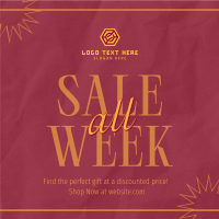 Minimalist Week Discounts Instagram Post