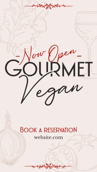 Gourmet Vegan Reservation Facebook Story