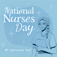 Midcentury Nurses' Day Linkedin Post