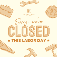 Closed for Labor Day Instagram Post Design