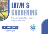 Lawn Care Postcard example 1