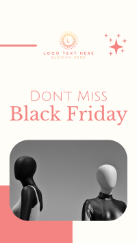 Don't Miss Black Friday Sale Facebook Story