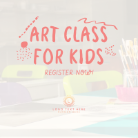 Art Class For Kids Instagram Post
